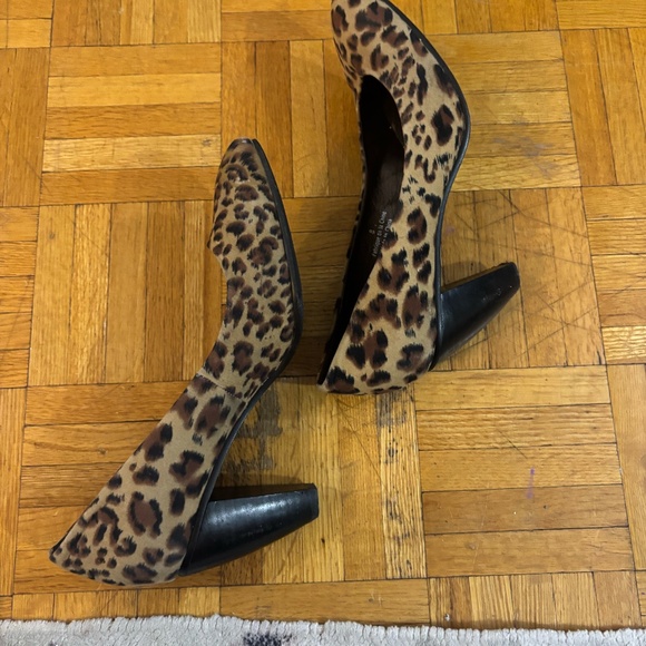 leopard and wood heels early 2010s urban outfitters - Picture 8 of 9